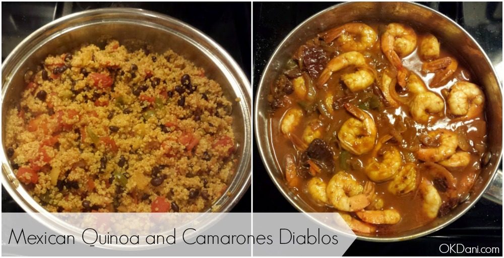Mexican Quinoa and Camarones Diablos