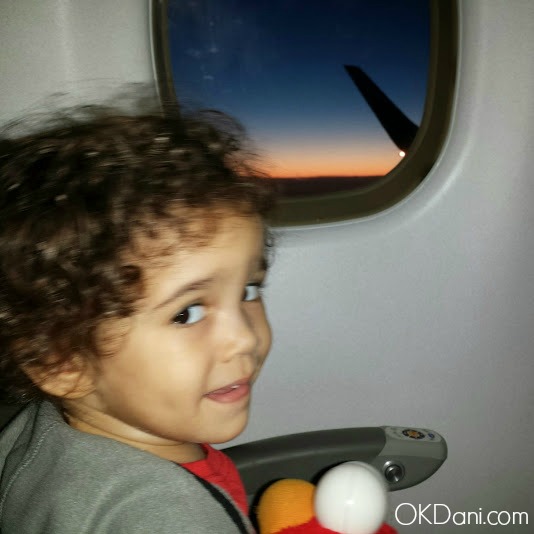 toddler on the plane