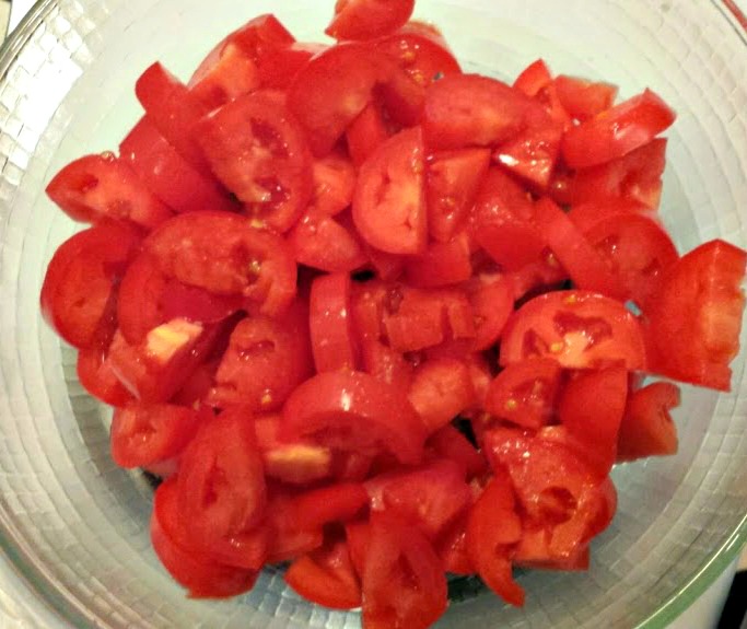 fresh red diced tomatoes