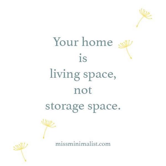 living space not storage space