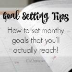 Monthly Goal Setting Tips
